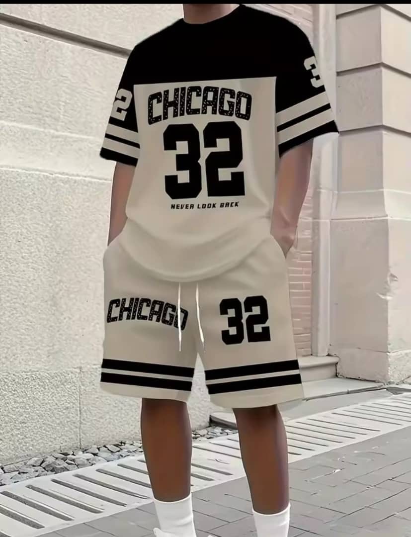 Summer Men’s Chicago-Themed Relaxed set