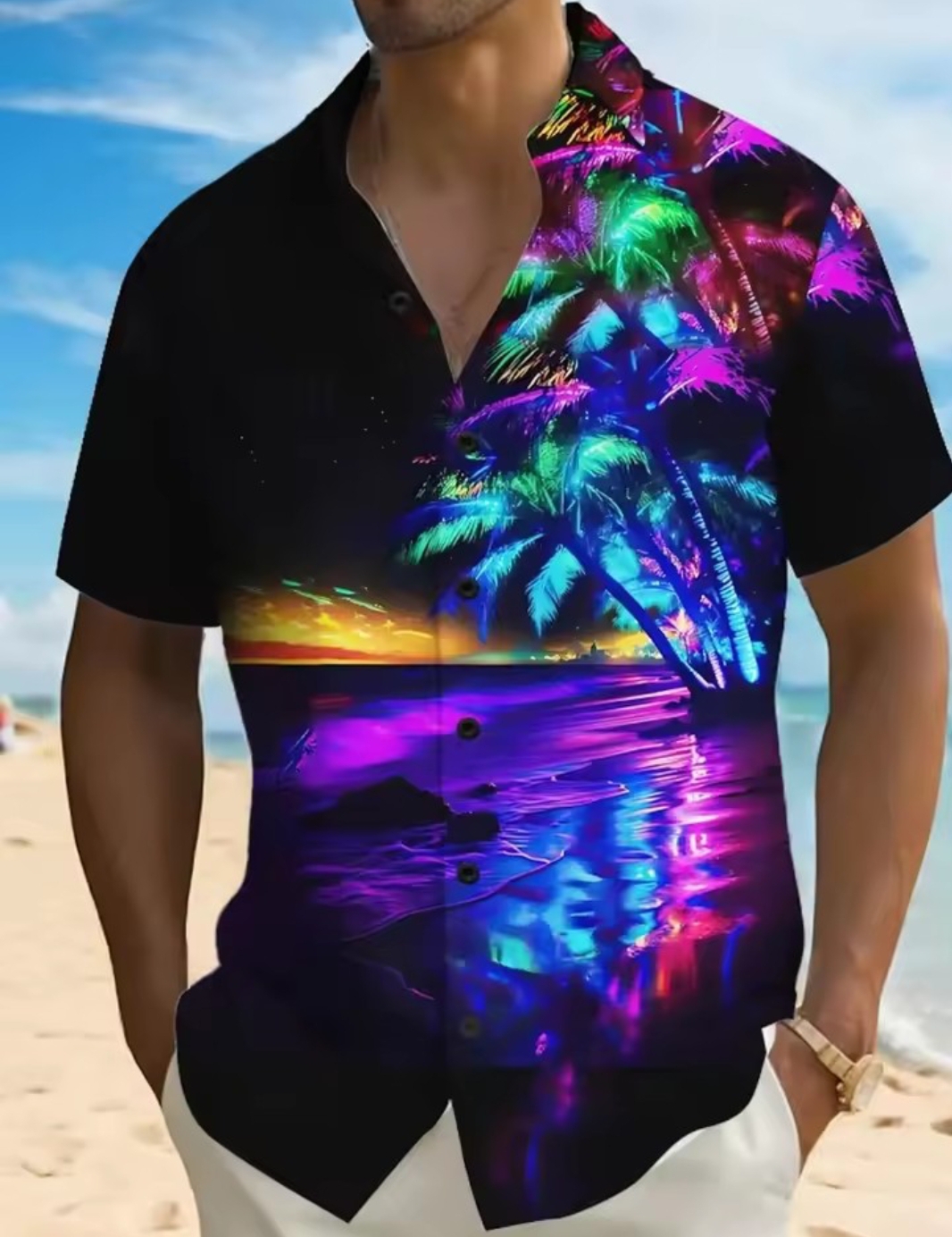 Hawaiian shirt 3D printef landscape