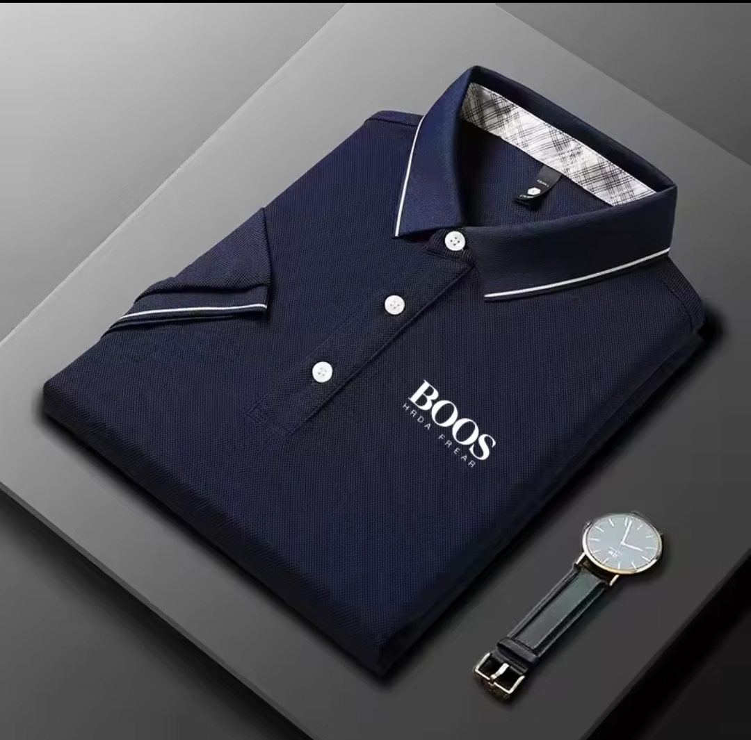 New style Embroidered Men's High-end Summer Loose Short Sleeved Polo Shirt